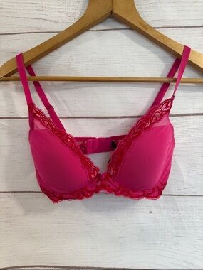 Women's Natori Hot Pink Lace-Trim Bra size 32D